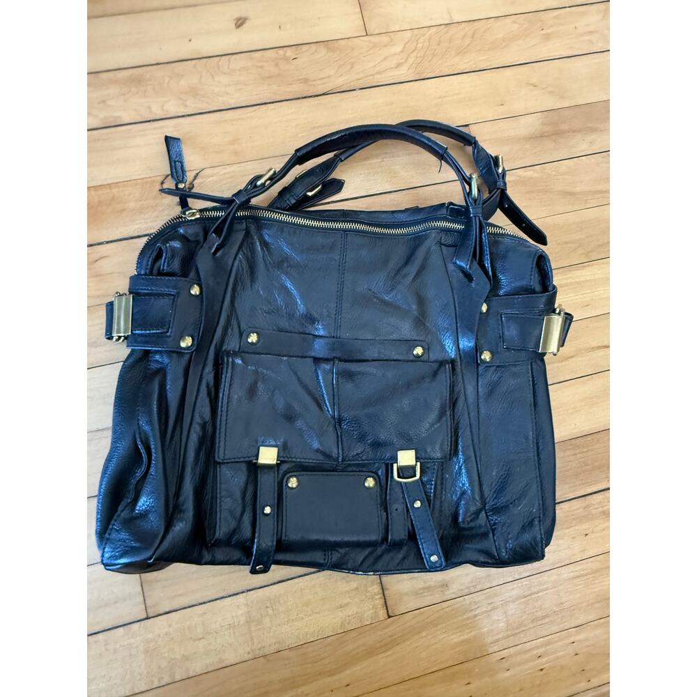 Kooba Paige black leather shoulder bag